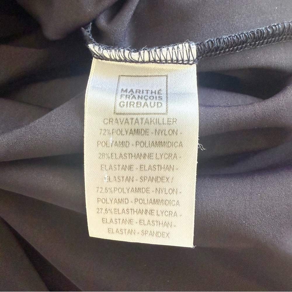 Vintage Marithé François Girbaud Sleeveless Asymmetrical Navy Black Dress - Picture 9 of 10